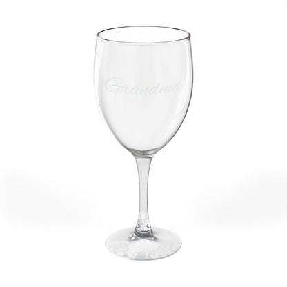 "Grandma" Engraved Wine Glass