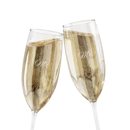 "Mr" Engraved Champagne Glass