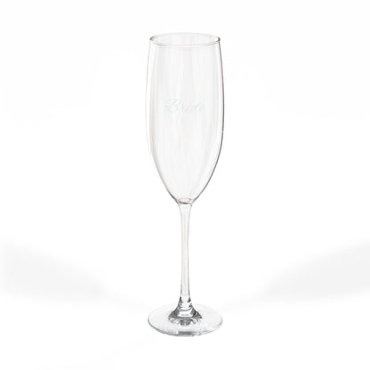 "Bride" Engraved Champagne Glass
