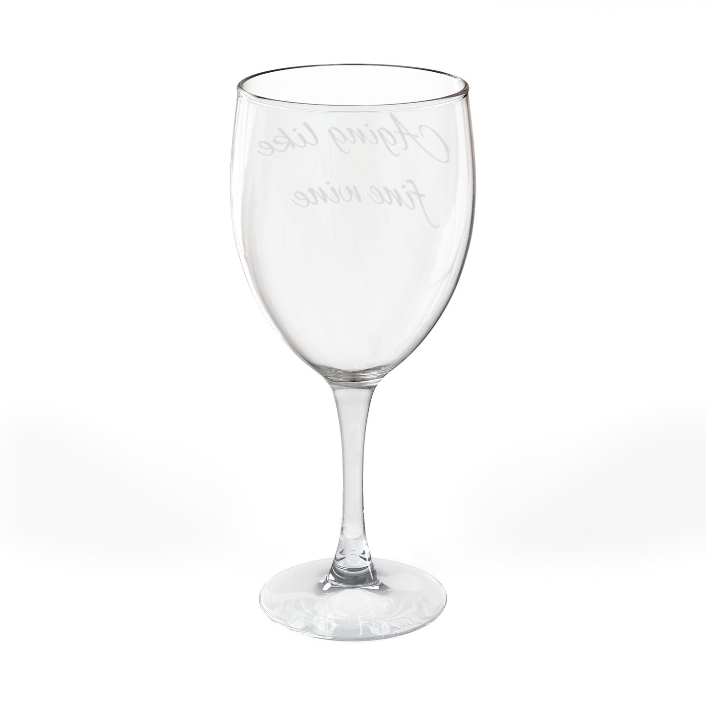 "Aging Like Fine Wine" Engraved Wine Glass
