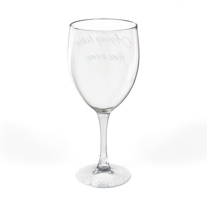 "Aging Like Fine Wine" Engraved Wine Glass