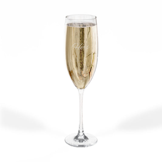 "Hers" Engraved Champagne Glass